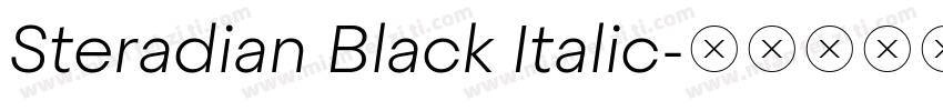 Steradian Black Italic字体转换